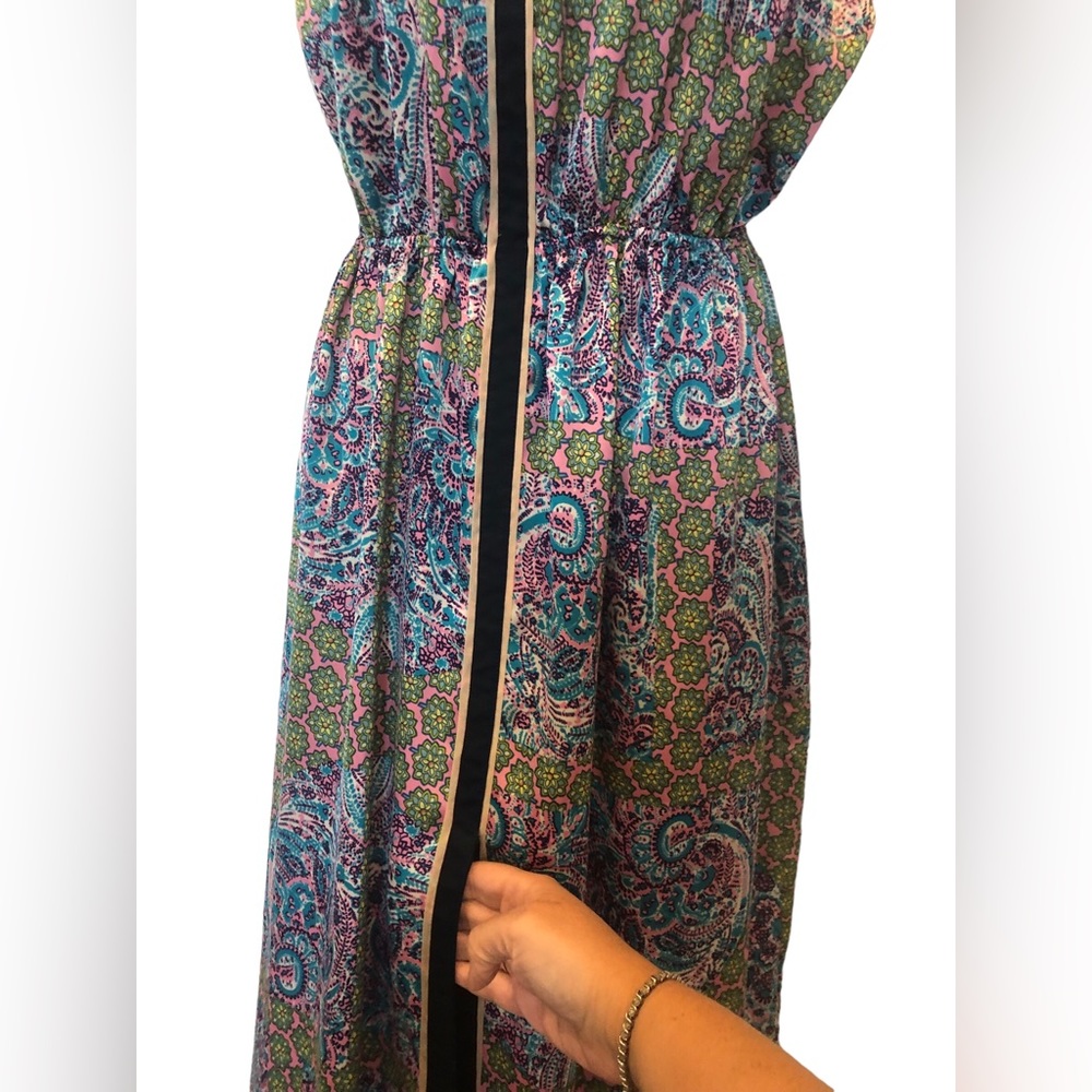 Juicy Couture purple patter v-neck tank maxi dress size 4 Women’s - Picture 8 of 13